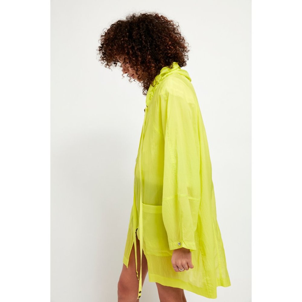 NWT Free People Callie Poncho / Neon Chartreuse - Picture 4 of 6